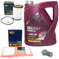 Motoröl Filter Set 5W30 5 Liter + Ölablassschraube für Mercedes C320 W204 R350