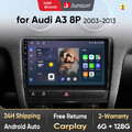 6+128G Für Audi A3 S3 RS3 2003-2013 Android 13 Autoradio CarPlay GPS Navi RDS BT