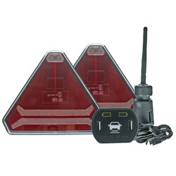 Kabellose Anhängerbeleuchtung Funk LED Magnet Rückleuchten Set Heckleuchte ECE