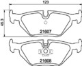 HELLA PAGID Bremsbelagsatz, Scheibenbremse 8DB 355 007-511 für BMW WIESMANN