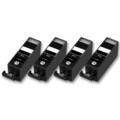 4 Druckerpatronen für CANON MG5700 MG5750 MG5751 MG5752 MG5753 MG6800 (schwarz)