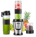 Mixer Smoothie Maker 500W 2-in-1 Mixer mit 2x600ml Flaschen, Eis & Obst