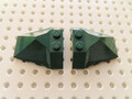 Lego 2 x Keilstein Felsen 47757 Facet 4x4 dunkelgrün