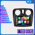 9" Android 12 Carplay Autoradio Für Renault Dacia Logan 2 Sandero GPS Navi 2+32G