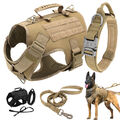 Militär Taktisches Hundegeschirr Zuggeschirr & Hundehalsband & Hundeleine M L XL