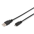 DIGITUS 1,8m USB 2.0 Anschlusskabel A/St - microB/St Verbindungskabel schwarz