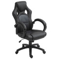 Executive Racing Drehstuhl Gaming Bürostuhl PU Leder Computer Schreibtischstuhl Schwarz