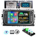 7" Autoradio Carplay Android 14 2+64G GPS NAV Für Ford Focus 2 S-MAX Mondeo MK4
