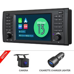 CAM+Für BMW E39 7" Autoradio GPS Navi Android 13 8Kern 6+64 CarPlay DSP RDS WiFi