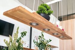 FRIESENLICHT LEA Holz Hängelampe  rustikal Led Vintage Set Leuchte Eiche Massiv
