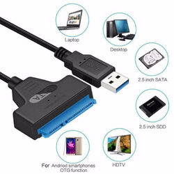 USB 3.0 zu SATA 22 Pin externes Adapter Kabel für 2.5" Festplatte HDD SSD