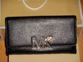 Bnwt Michael Kors Geldbörse Leder Schwarz Florence Large Billfold Wallet