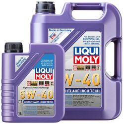 LIQUI MOLY Motoröl Leichtlauf High Tech 5W-40 5L & 1L | 6 Liter Motoröl Set