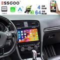 10" Android 13 Apple Carplay Autoradio GPS 64G BT Für VW Golf VII MK7 2013-2017