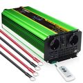 4000W 8000W 12V auf 230V Reiner Sinus Spannungswandler Wechselrichter 4USB Grün