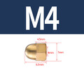 Hutmutter Messing Metrisch DIN 1587 Muttern M3 M4 M5 M6 M8 M10 M12 M14 M16 ~ M20
