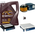BOSCH Inspektionspaket 5 L MANNOL Energy 5W-30 für Nissan Qashqai II J11 J11_