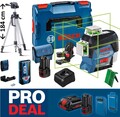 BOSCH Linienlaser Kreuzlinienlaser GLL 3-80 CG + Empfänger LR7 + Stativ 184 cm