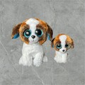 Glubschis Hunde von TY / Kuscheltiere 23 cm & 15 cm – Weiß-Braun mit türkisfarbe