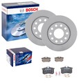 BOSCH BREMSSCHEIBEN 255mm + BELÄGE HINTEN passend für AUDI A4 8E B6 B7 + EXEO