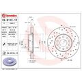 2x Bremsscheibe BREMBO 09.9145.1X passend für AUDI SEAT SKODA VW AUDI (FAW)