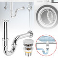 Siphon Sifon+Pop Up Ablaufventil Waschbecken Abfluss Ablaufgarnitur mit.Überlauf