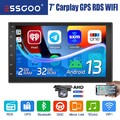 7" 2 DIN Carplay Autoradio Android 13 2+32G GPS Nav Bluetooth RDS FM WIFI Kamera