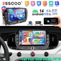 8 Core 7" 6+128G Android 14 Autoradio CarPlay GPS DAB+KAM Für Fiat 500 2016-2019