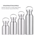 Edelstahl Wasserflasche Radfahren Breiter Mund Metall Sport Fitness Trinkflasche