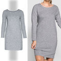basic zeitlos Jerseykleid Shirtkleid Gr.46/48 GRAU stretch Kleid Tunika Dress