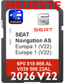 MAP GPS NAVIGATION SD KARTE SEAT GEN2 MIB2 AS 6P0 2026 V22  RADAR NEUESTE