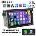 CarPlay Android13 Autoradio Für VW Polo 9N Golf 4 Passat B5 T5 GPS Navi RDS 64G