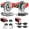 brembo BREMSSCHEIBEN + BELÄGE VORNE + HINTEN passend für AUDI A1 8X Bj 2010-2018