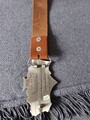 Ledergürtel 4cm echt Leder  Braun Herren  Handgemachter!! Rockergürtel !!
