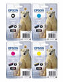 Original Epson 26, 26XL, Eisbär Tintenpatrone, XP510 XP520 XP600 XP605 SET*