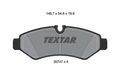 TEXTAR 2074701 Textar Bremsbelagsatz für MERCEDES-BENZ