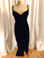 LA Glo Hollywood Bombshell Samt Kleid Abendkleid Kleid schwarz XS S 34 UK8 US4