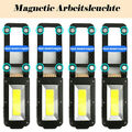 4X COB LED KFZ Arbeitsleuchte Akku Werkstattlampe Handlampe Magnet Taschenlampe