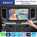 DAB+ Android 14 AutoRadio Carplay GPS Navi WiFi Kam+ für VW Sharan II 7N 6+128GB