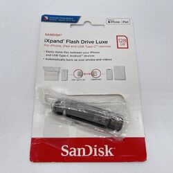 SanDisk iXpand Luxe 128 GB USB-Flash-Laufwerk, 2-in-1 mit einem Lightning-Anschl