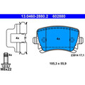 Bremsbelagsatz Scheibenbremse ATE 13.0460-2880.2 für VW Seat Skoda Audi Alhambra