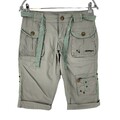 Golddigga Damen Grau Regular Fit Bermuda Cargo Shorts GRÖSSE XS W28/M W32