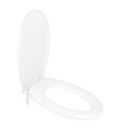 WC-Sitz Toilettendeckel Klo Deckel WC Brille Klobrille mit Befestigung weiß oval