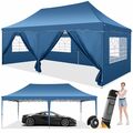 3x6m Pavillon Wasserdicht Partyzelt Gartenzelt UV Faltpavillon Popup faltbar NEU