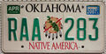 Oklahoma USA Nummernschild Native America License Plate US Kennzeichen [RAA283]