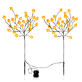 LED Garten Stecker Physalis warm weiß - 2er - Deko Beleuchtung Batterie Timer