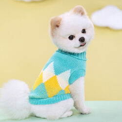 Hunde Pullover Strick Hund Strickpullover Welpe Mantel Kleidung Jacke Dress ↑