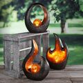 Solar Tischleuchte mit Orangener Kugel 3 Designs LED Solar Lampe Tischlampe NEU
