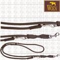 Premium Hundeleine Rundgenäht WOZA Handnaht Vollleder Lederleine Rindnappa HG143