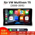DAB+ 9'' Android Autoradio CarPlay GPS Navi WiFi BT Für VW Multivan T5 2008-2015